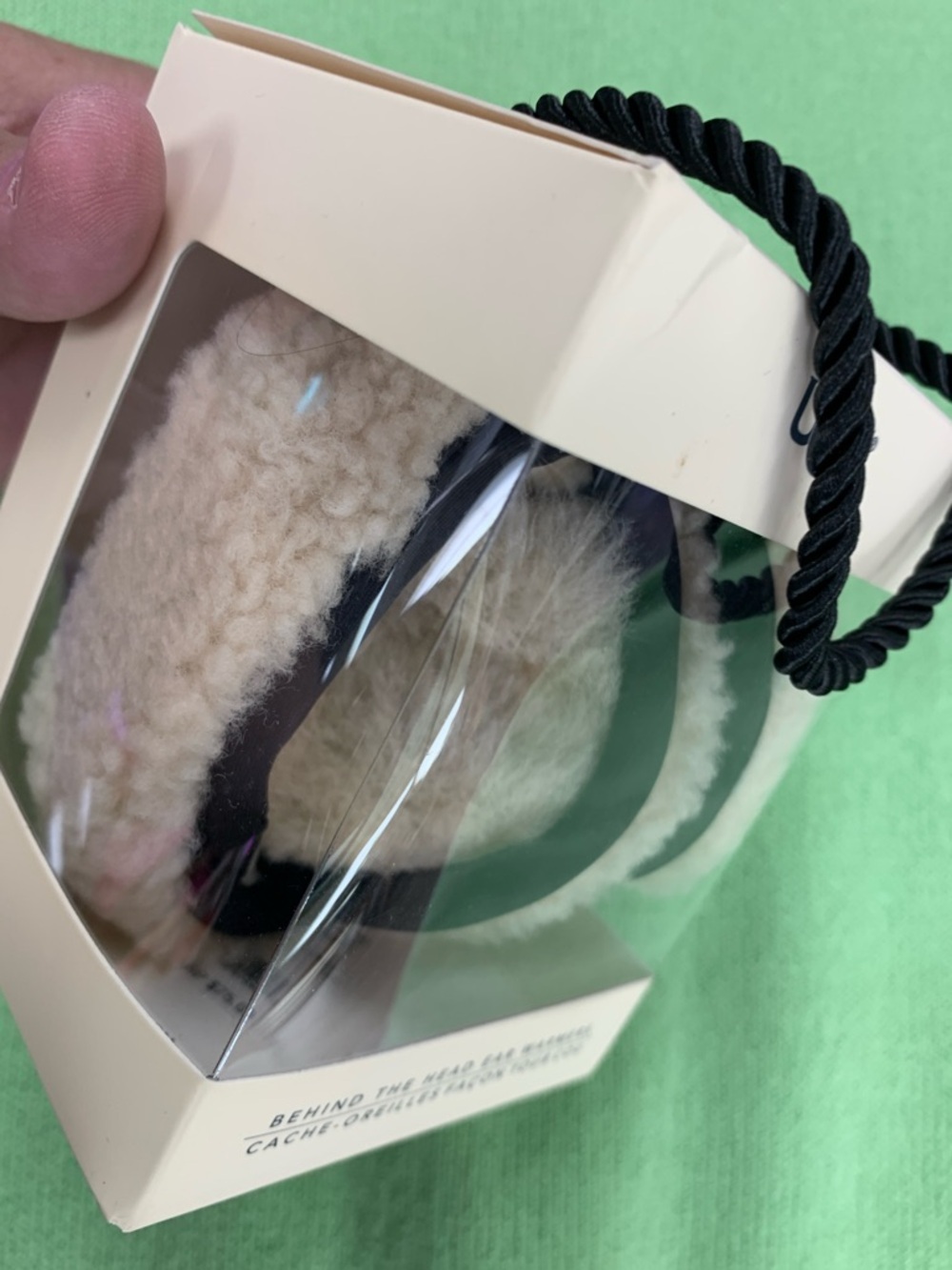 UGG Green and Cream Shearling Earmuffs - Picture 7 of 8